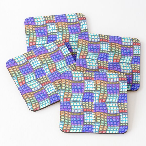 Item preview, Geometric Weave, Mosaic Bead Tile, AI Seamless Pattern designed and sold by KLP-Magick.