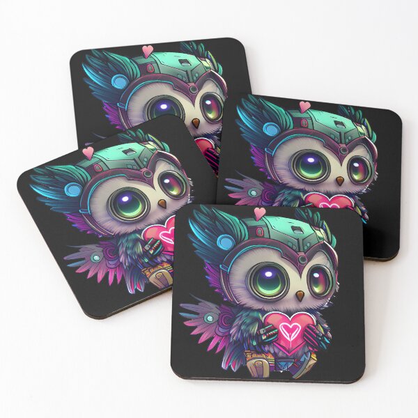 Item preview, Cyberpunk owl heart designed and sold by JoRealm.