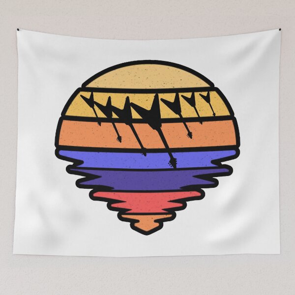 Item preview, Vintage Sunset Flying Birds Silhouette  designed and sold by SilverAndGolden.
