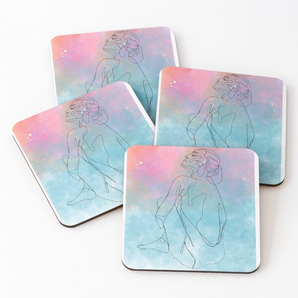 Item preview,  crazy watercolor lady abstract art & canvas Prints designed and sold by ffstyles.
