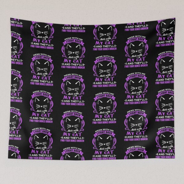 Item preview, Mess With Me and I Fight Back, Mess With My Cat.... designed and sold by FanityPrints.