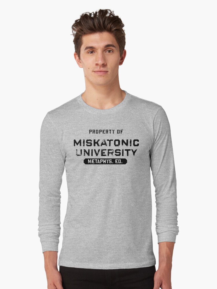 Thumbnail 1 of 5, Long Sleeve T-Shirt, Miskatonic University Metaphys Ed designed and sold by HPLHS.