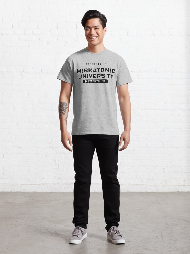 Thumbnail 3 of 7, Classic T-Shirt, Miskatonic University Metaphys Ed designed and sold by HPLHS.