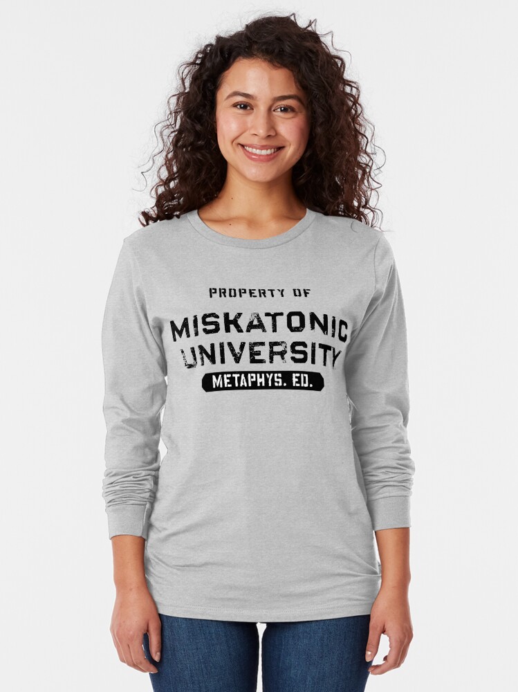 Thumbnail 2 of 5, Long Sleeve T-Shirt, Miskatonic University Metaphys Ed designed and sold by HPLHS.