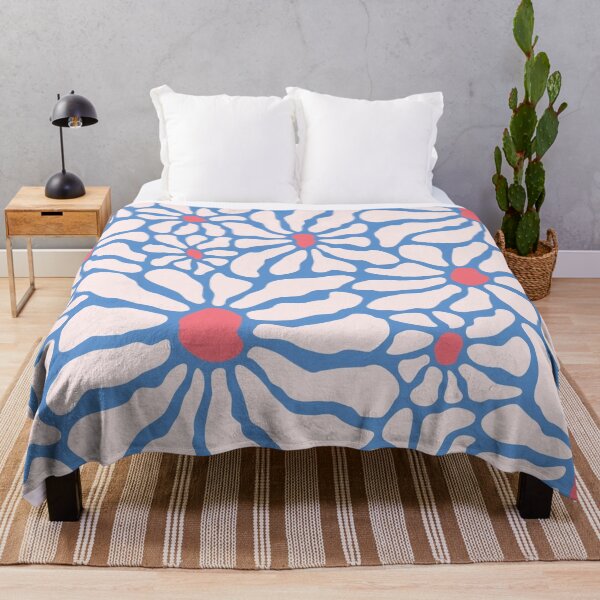 Item preview, Baby blue bloom. Retro floral pattern designed and sold by ReneMagritteArt.