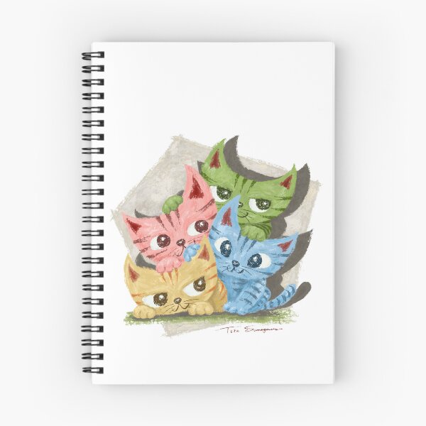 Item preview, group of colorful cats designed and sold by Toru Sanogawa.