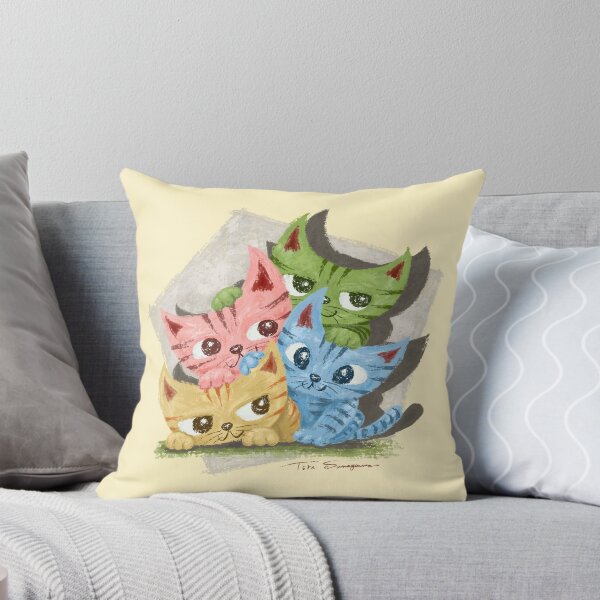Item preview, group of colorful cats designed and sold by Toru Sanogawa.
