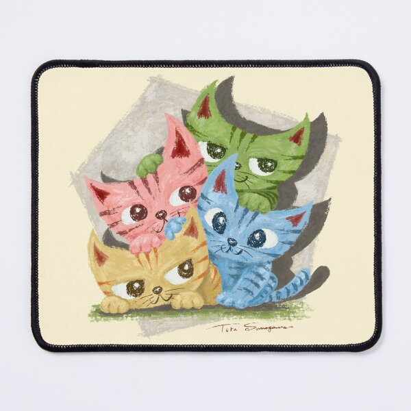 Item preview, group of colorful cats designed and sold by Toru Sanogawa.