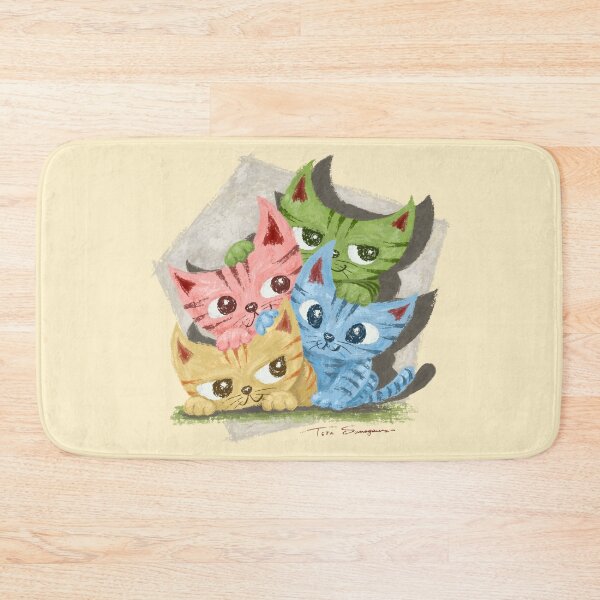 Item preview, group of colorful cats designed and sold by Toru Sanogawa.