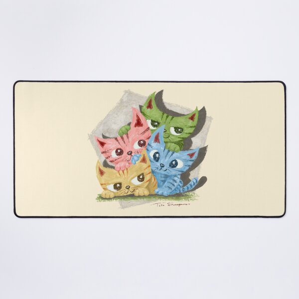 Item preview, group of colorful cats designed and sold by Toru Sanogawa.