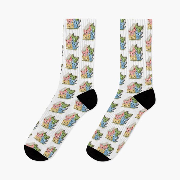 Item preview, group of colorful cats designed and sold by Toru Sanogawa.