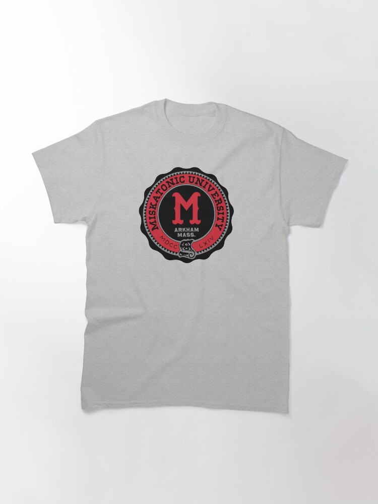 Thumbnail 2 of 7, Classic T-Shirt, Miskatonic University Pin designed and sold by HPLHS.