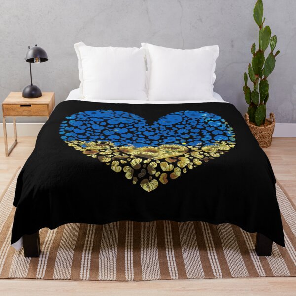 Item preview, Ukraine Hearts Ukrainians Sunflower Floral Ukrainian Flag designed and sold by r-silver.