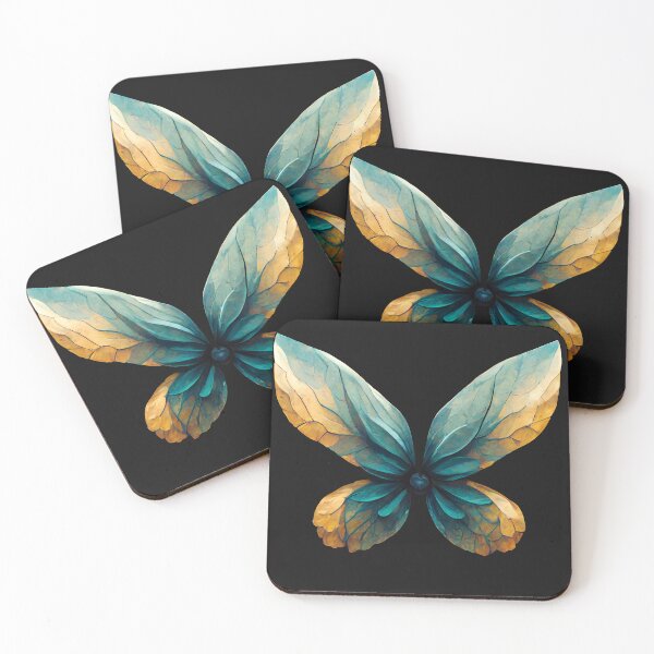 Item preview, Blue and Gold Leaf Stylized Butterfly designed and sold by A-Artistries.