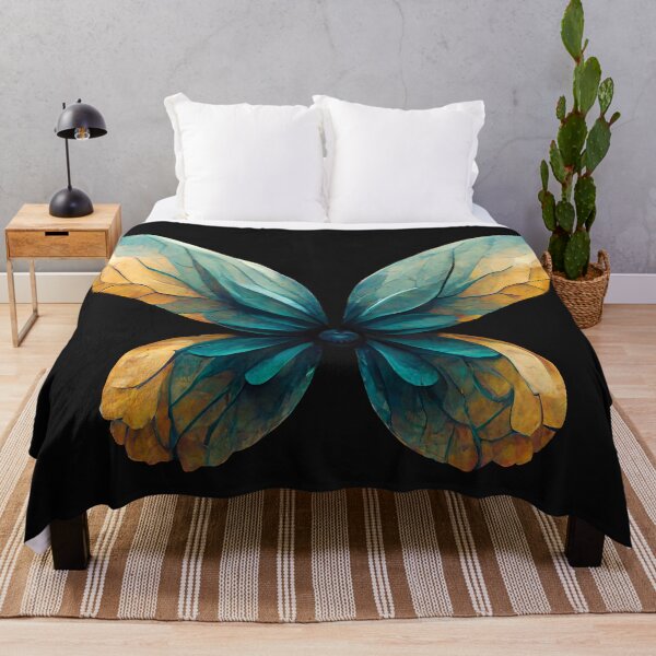 Item preview, Blue and Gold Leaf Stylized Butterfly designed and sold by A-Artistries.