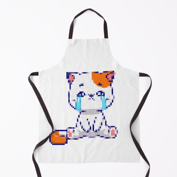 Item preview, Cute Sad Cat Crying With Tears Pixel Art designed and sold by Add To Cart.