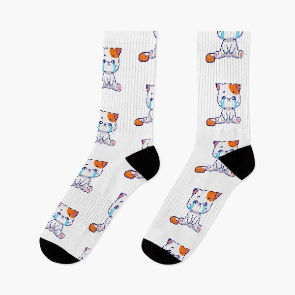 Item preview, Cute Sad Cat Crying With Tears Pixel Art designed and sold by Add To Cart.