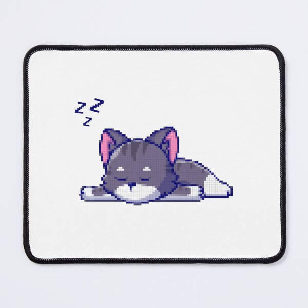 Item preview, Cute Funny Cat Sleeping Pixel Art designed and sold by Add To Cart.