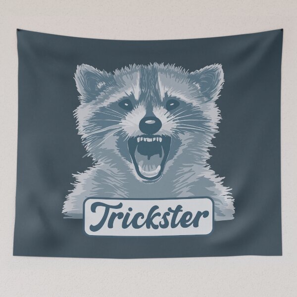 Item preview, Trickster Raccoon designed and sold by Unhinged Heather.