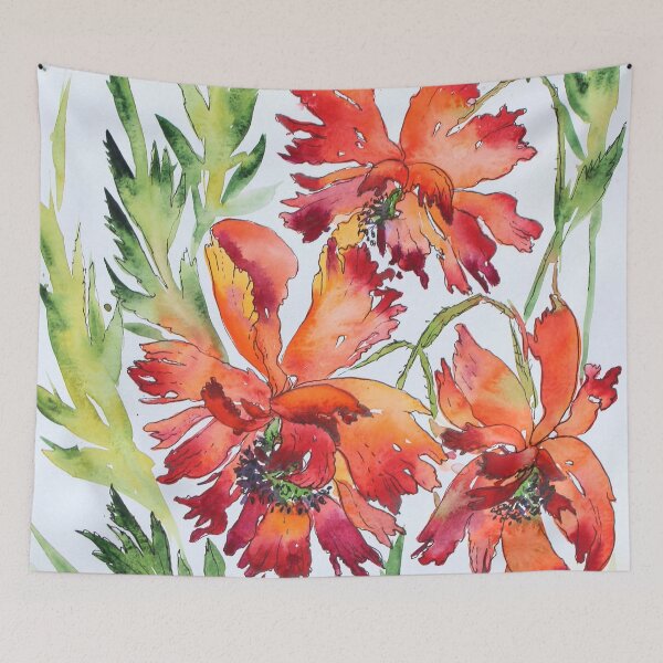 Item preview, Windy Poppies WAtercolor Painting designed and sold by Svitlana Prouty.