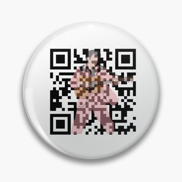 Artikelvorschau, Baby, lass uns Haus Elvis Pink Suit Scene QR Code spielen entworfen und verkauft von emc-designs.