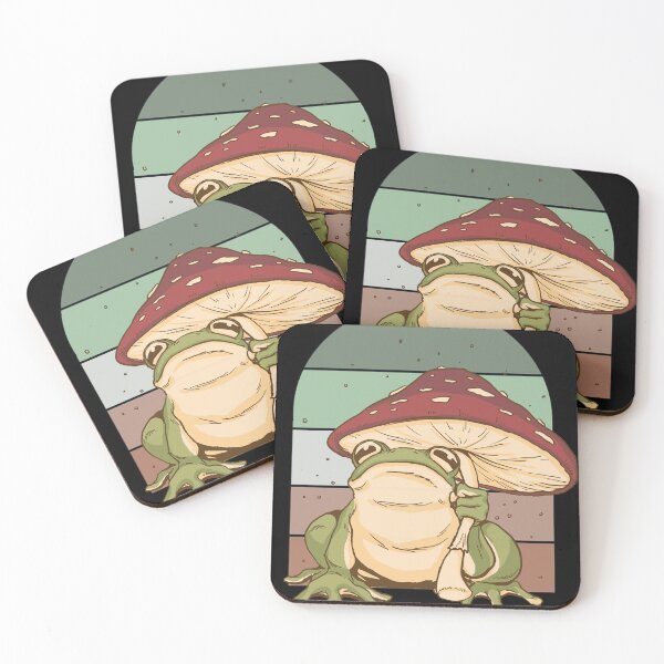 Item preview, Cute Mushroom Frog, Cottagecore Aesthetic designed and sold by Merchking1.
