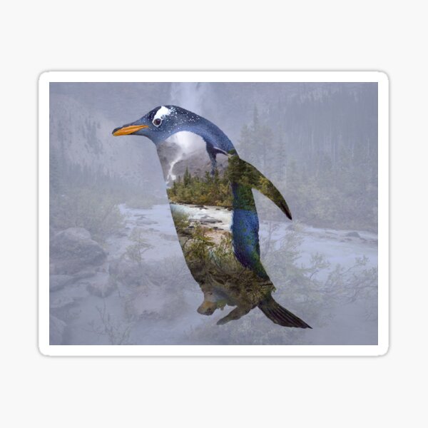 Penguin ponders Sticker