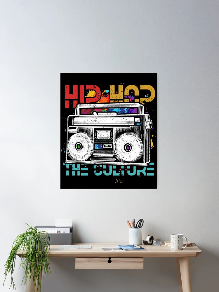 Retro Old School Hip Hop Culture 80s 90s Hip Hop