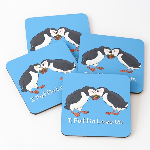 Item preview, I Puffin Love Us designed and sold by doodletokki.