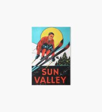 Sun Valley Idaho Skiing Vintage Travel Decal Art Board