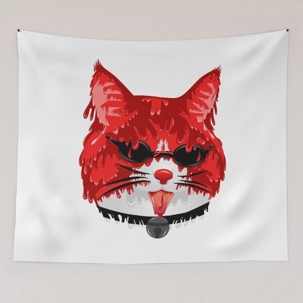 Item preview, Red Cat grime art designed and sold by AmsaOza.
