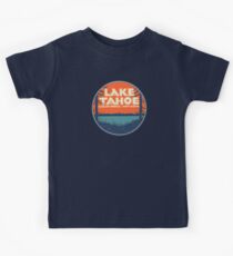 Lake Tahoe Kalifornien Nevada Vintage State Travel Aufkleber Kinder T-Shirt