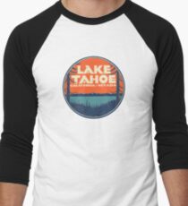 Lake Tahoe California Nevada Vintage State Travel Decal Men's Baseball ¾ T-Shirt