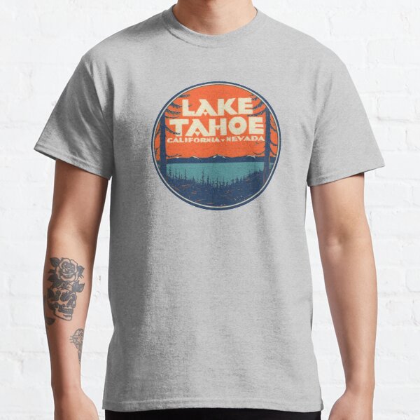 Lake Tahoe California Nevada Vintage State Travel Decal Classic T-Shirt