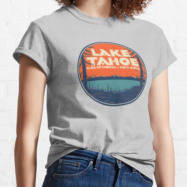 Women's Oversized Lake Tahoe Print Graphic Tee