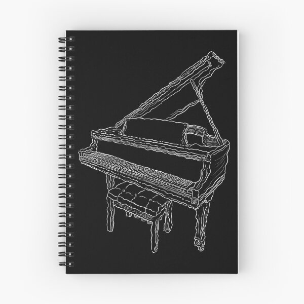 Item preview, Black and white piano designed and sold by doodletokki.