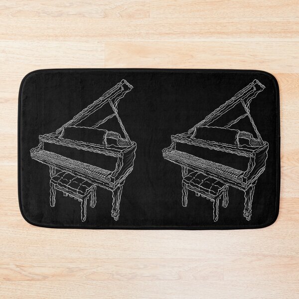 Item preview, Black and white piano designed and sold by doodletokki.