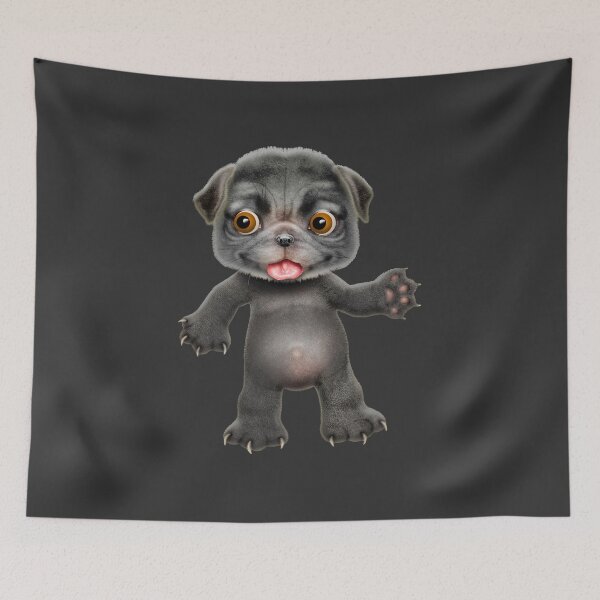 Item preview, Black pug puppy designed and sold by Maxine Gadd.