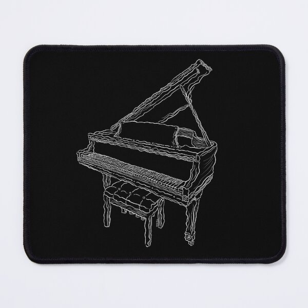 Item preview, Black and white piano designed and sold by doodletokki.