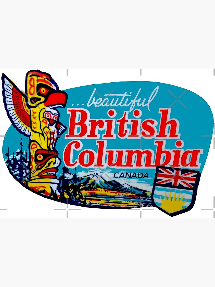 Beautiful British Columbia BC Vintage Travel Decal by hilda74