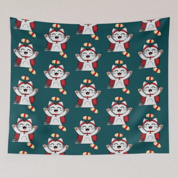 Item preview, sushi juggler cat,kawaii   designed and sold by RavenPostCoz.