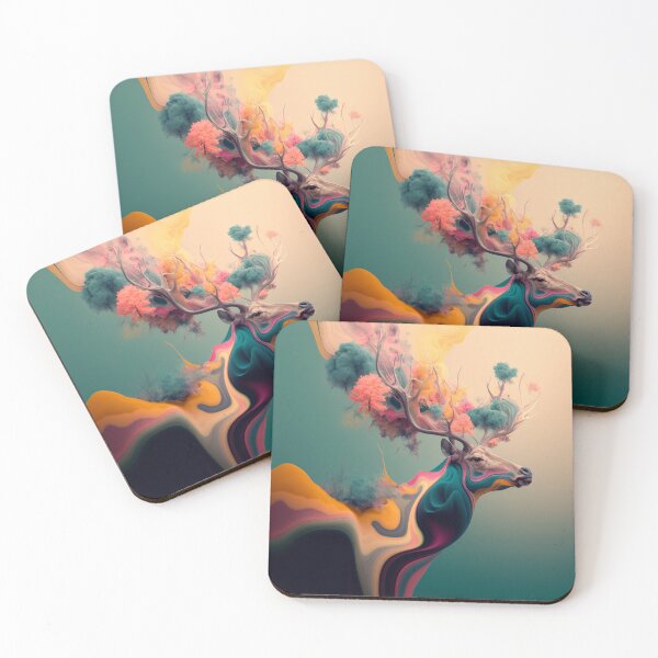 Item preview, Deer Abstract Design - Pastel Colors designed and sold by Arva-Designs.