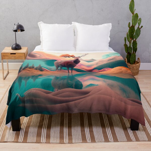 Item preview, Deer and Trees Abstract Design - Pastel Colors designed and sold by Arva-Designs.