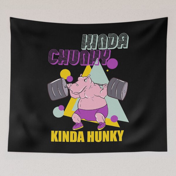Item preview, Kinda Chunky Kinda Hunky Weightlifting Bodybuilding Gym designed and sold by GeorgiHeyward.