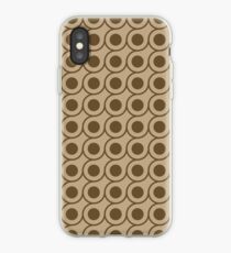 Brown Circle Repeating Pattern iPhone Case