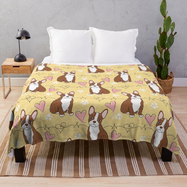 Item preview, LOVE Brown Frenchton Boston Terrier French Bulldog Mix designed and sold by Lulupainting.