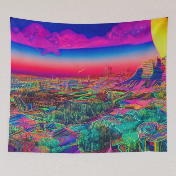 Item preview, Psychedelic Nature The Village designed and sold by Mindscyther.