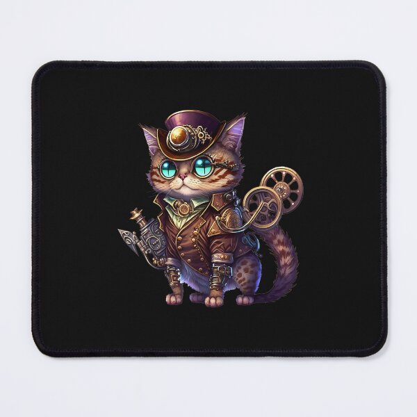 Item preview, Steampunk Cat Steampunk Kitten Lovers Fantasy For Women Men T-Shirt designed and sold by Blue-Rechard.