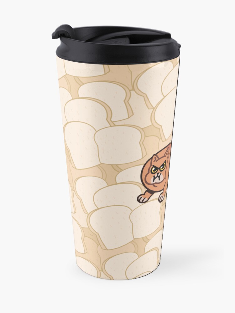 Alternate view of Chubby Cat Loaf meme Travel Coffee Mug