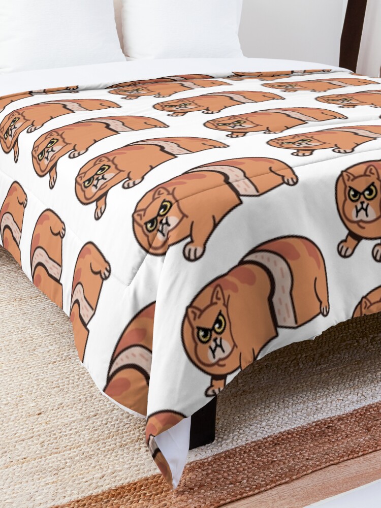 Alternate view of Chubby Cat Loaf meme Comforter